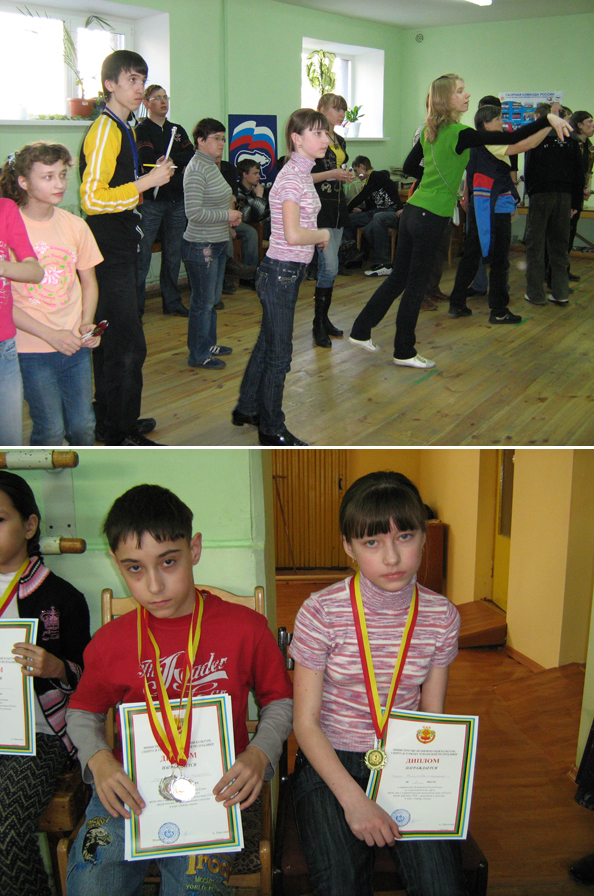 Пьедестал Чемпионата и Первенства Чувашской Республики по спортивной игре Дартс среди лиц с ограниченными возможностями - за шумерлинцами